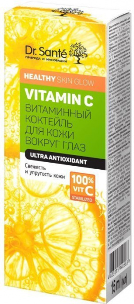 Уход за кожей вокруг глаз витаминный коктейль для кожи вокруг глаз vitamin c dr.sante, 15 мл
