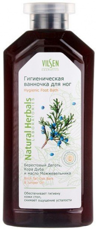 Ванночки гигиеническая ванночка для ног "берестовый деготь, кора дуба и масло можжевельника" vilsen, 383 г
