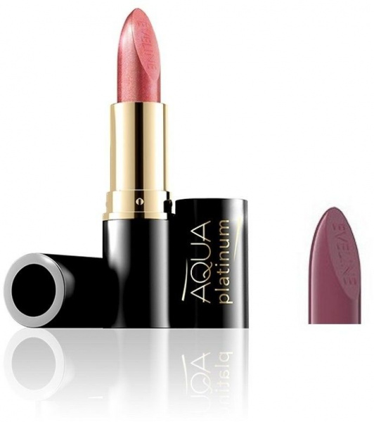 Для губ ультраувлажняющая губная помада "aqua platinum lipstick" eveline, №300