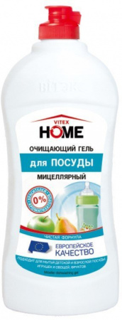 Для посуды мицеллярный очищающий гель для посудлы (чистая формула) витэкс, 500 мл