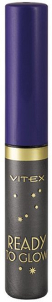 Для глаз и бровей витэкс ready to glow жидкая подводка для глаз с блестками, тон 81 gray diamond