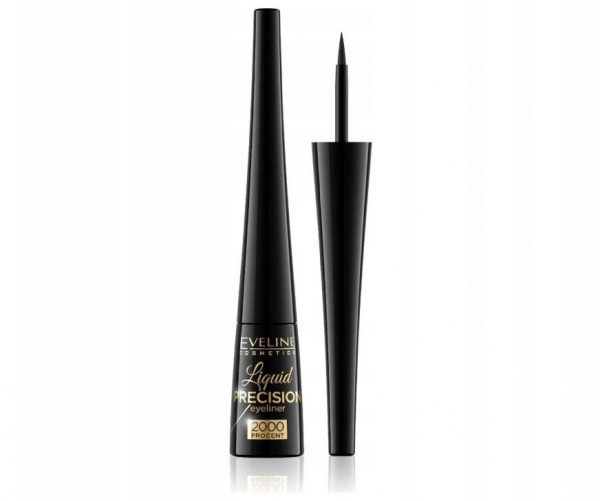 Для глаз и бровей водостойкая подводка для глаз матт liquid precision eyeliner "2000 procent" eveline, 4 мл