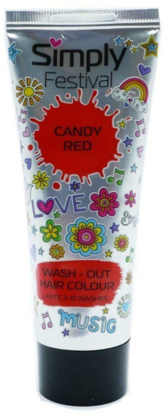 Окрашивание волос краска для волос "simply festival candy red" красная конфетка mellor&russell, 75 мл