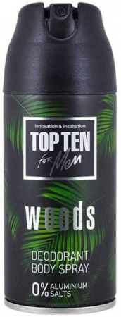 Дезодоранты дезодорант-спрей woods top ten for men, 150 мл