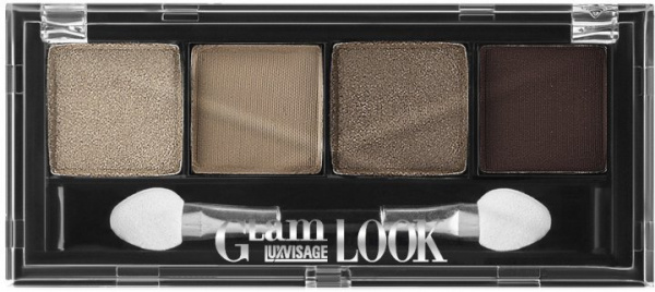 Для глаз и бровей luxvisage "glam look" тени 4 цв тон 08 ореховый тауп
