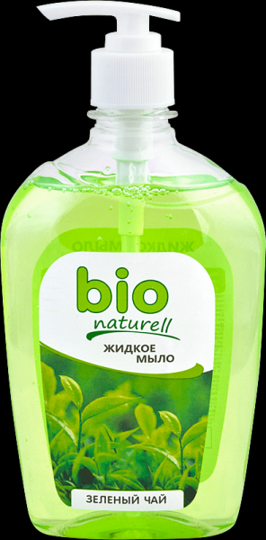 Мыло жидкое мыло "зеленый чай" bio naturell, флакон с дозатором, 500 мл