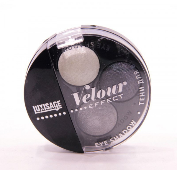 Для глаз и бровей тени для век "velour effect" 3-х цветные №101 luxvisage, 2 г