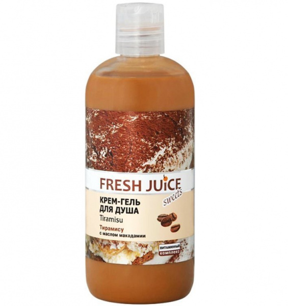 Гели для душа крем-гель для душа "tiramisu"fresh juice, 500 мл