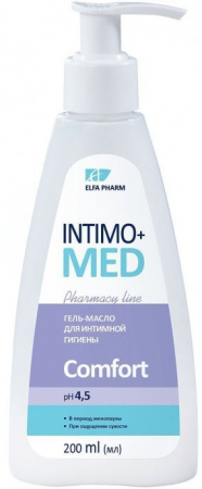 Интимная гигиена elfa pharm intimo+med гель-масло для интимной гигиены "comfort", 200мл