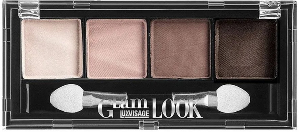 Для глаз и бровей luxvisage "glam look" тени для век 4-х цветные тон 01