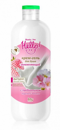 Гели для душа крем-гель для душа увлажняющий hello beauty line iris, 500 мл