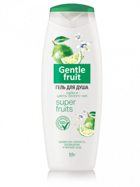 Гели для душа гель для душа лайм и цветы белого чая gentle fruit iris, 400 мл