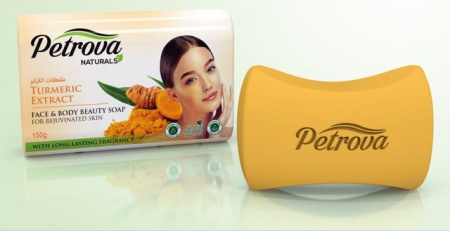 Мыло мыло твердое turmeric-rejuvenated skin  petrova, 150 г