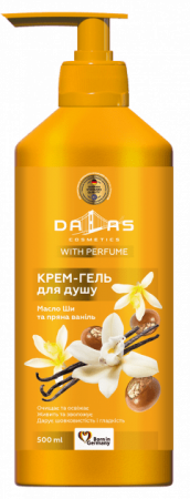 Гели для душа dalas крем-гель для душа масло ши и пряная ваниль, 500 г