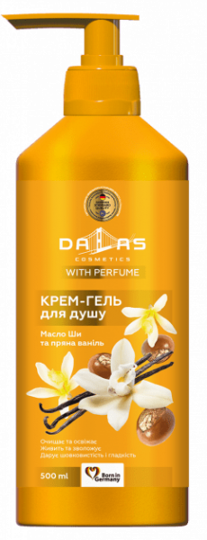 Гели для душа dalas крем-гель для душа масло ши и пряная ваниль, 500 г