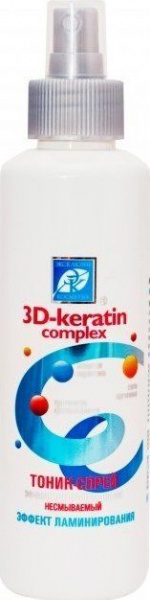 Стайлинг эксклюзивкосметик 3d-keratin complex тоник-спрей для волос несмываемый "эффект ламинирования", 250 мл