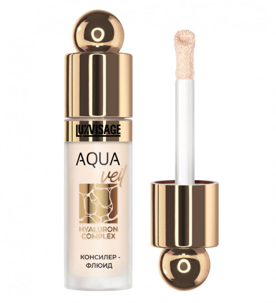 Для лица консилер-флюид aqua veil hyaluron complex тон 102 light luxvisage