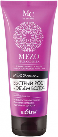 Бальзамы и кондиционеры белита mezo hair complex мезо-бальзам "быстрый рост и объем волос", 200 мл