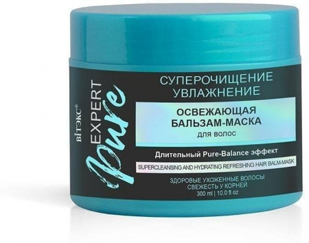 Маски освежающая бальзам-маска для волос суперочищение и увлажнение витэкс, 300 мл