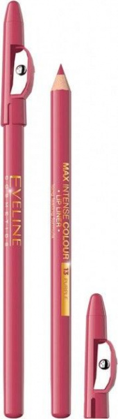 Для глаз и бровей контурный карандаш для губ с точилкой "max intense" colour №13 purple eveline