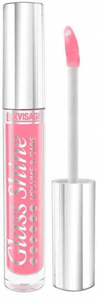 Для губ блеск для губ glass shine тон 04 ягодно-розовый luxvisage, 3 г.