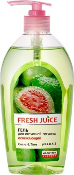 Интимная гигиена гель для интимной гигиены "guava & tiare" fresh juice, 500 мл