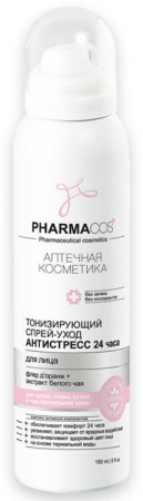 Увлажнение и питание витэкс pharmacos тонизирующий спрей-уход для лица "антистресс 24 часа", 150 мл