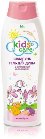 Шампуни iris kids care шампунь и гель для душа c ромашкой и лавандой, 400 мл