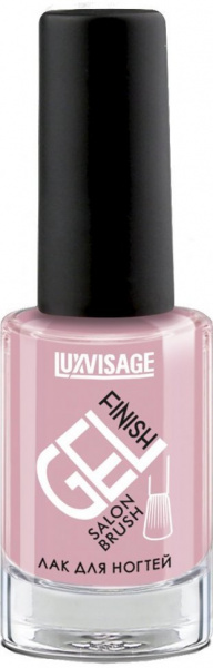 Для маникюра и педикюра лак для ногтей стойкий глянцевый gel finish тон 21 сиреневая пастель luxvisage, 9 г