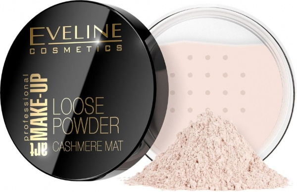 Для лица матирующая рассыпчатая пудра для лица "loose powder" eveline, №02 beige