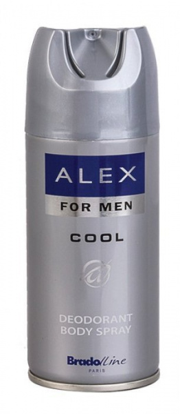 Дезодоранты дезодорант-спрей для мужчин - cool, bradoline paris alex, 150 мл