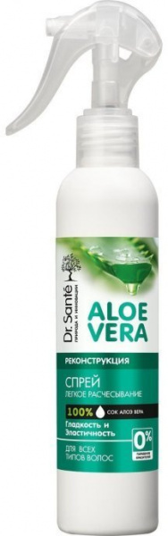 Дополнительный уход dr. sante aloe vera спрей против выпадения волос "защита и восстановление" для всех типов волос, 150 мл
