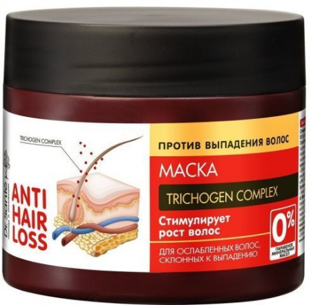 Маски dr.sante anti hair loss маска против выпадения волос "trichgen complex", 300 мл