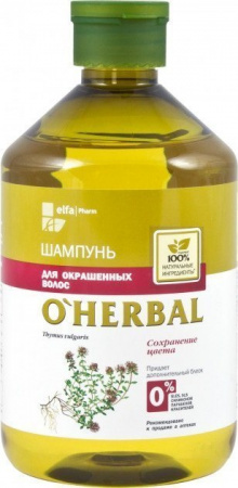 Шампуни шампунь для окрашенных волос o'herbal, 500 мл